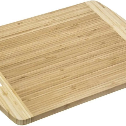 Bambus-Schneidebrett mit Griff – Groß – 40 x 30 – Serviertablett – Servierplatte – Holzschneidebrett