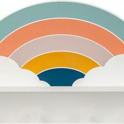 Atmosphera Kids Garderobe mit Wandregal 30x12x48cm - Regenbogen