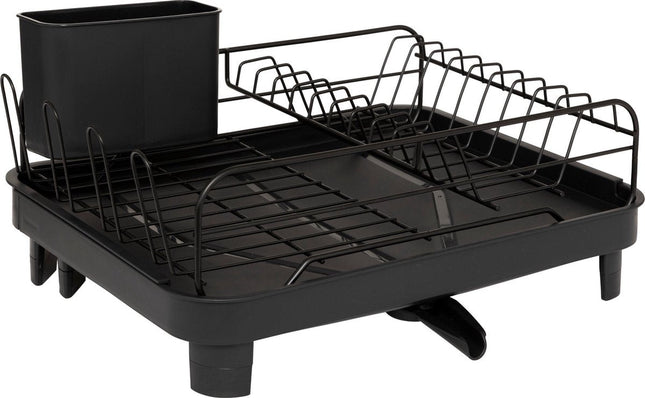 5Five Afdruiprek uitschuifbaar - Afdruipbak - 53x41x17cm - Zwart