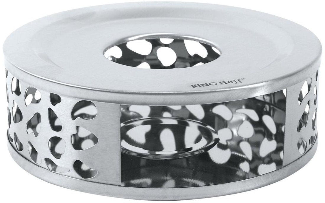KINGHOFF KH-1898 Tea Warmer – Stainless Steel, Ø15 cm, Long-lasting Heat Retention for Teapots and Carafes - Teapot Warmer - Tealight Holder