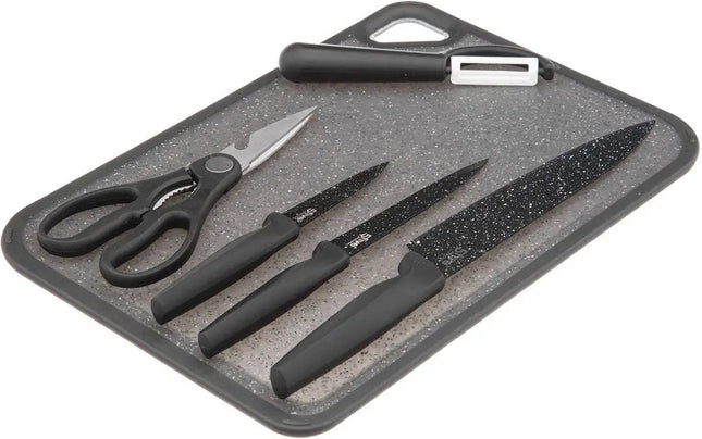 5 Five - Simply Smart - Schneidebrett mit Zubehör - Grau