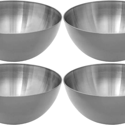 Secret de Gourmet - Salatschalen/Schälchen - Set 8x - Edelstahl - D13 cm