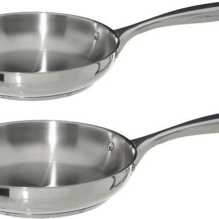 Secret de Gourmet Bratpfannen Acoma - D24 und D26 cm - Alle Herdarten - Silber Edelstahl