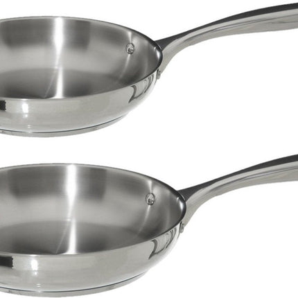 Secret de Gourmet Bratpfannen Acoma - D20 und D24 cm - Alle Herdarten - Silber Edelstahl