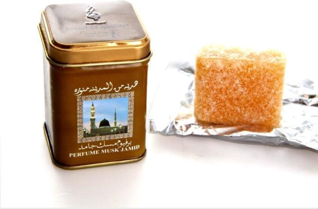 Parfum Musk Jamid | Blocs de musc arabe | Boîte décorative