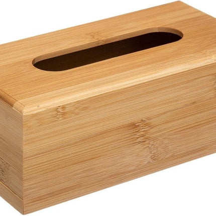 5Five Taschentuchbox/Tücherbox – Bambus/Holz – 25 x 13 x 9 cm – hellbraun – universell – Taschentücherbox