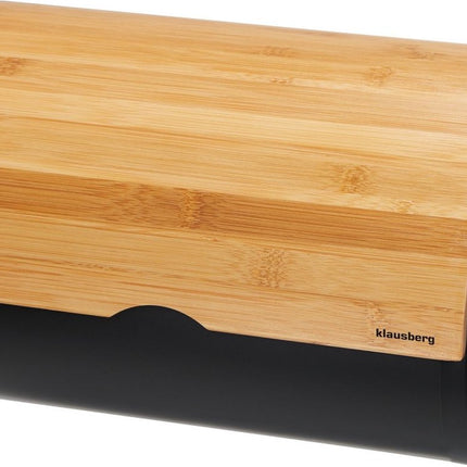 Klausberg 7711 - Brotkasten - Holz - Schwarz - 32 x 24 x 20.5 cm