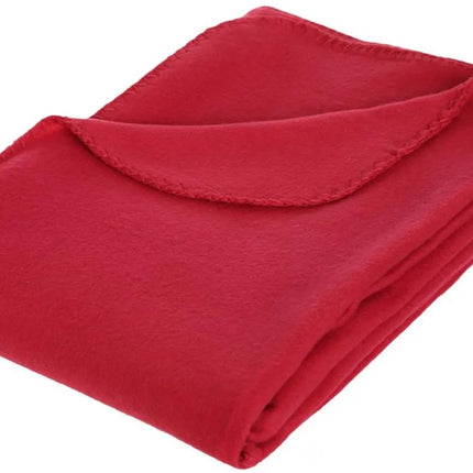Atmosphera Polar Fleece deken of plaid - rood - 125 x 150 cm - polyester - Bankdeken - Fleece plaid
