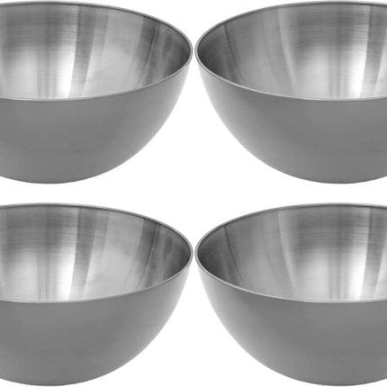 Secret de Gourmet - Salatschüsseln/Schalen - Set 8x - Edelstahl - D19 cm