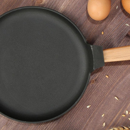 Gietijzeren Koekenpan - BRIZOLL Ø24 cm met Handvat - Crêpe Pan Gietijzer - Pancake Pan - Koekenpan - Flensjespan - Model "Optima"