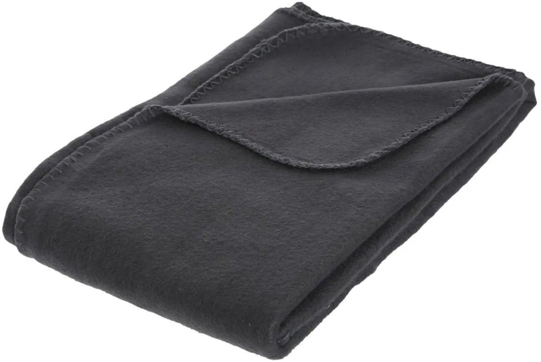 Atmosphera fleece plaid antraciet – donkergrijze deken, 125 x 150 cm