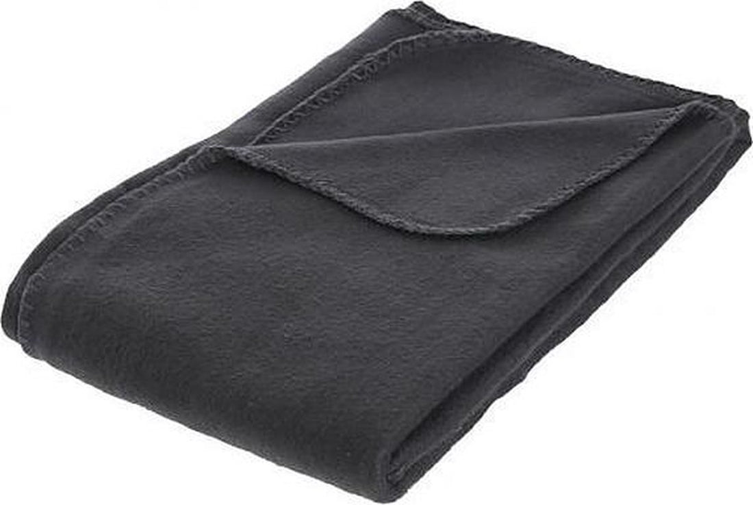 Polaire - Plaid - Couverture - 125x150 cm - Noir
