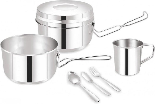 Kinghoff 1374 - Camping set 7 delig  - RVS