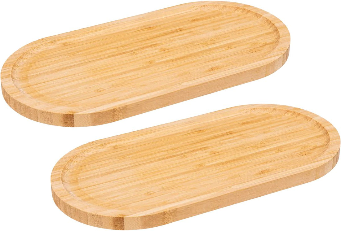 5Five serveerplankjes van bamboe – set van 2, 30 x 15 cm, borrelplank