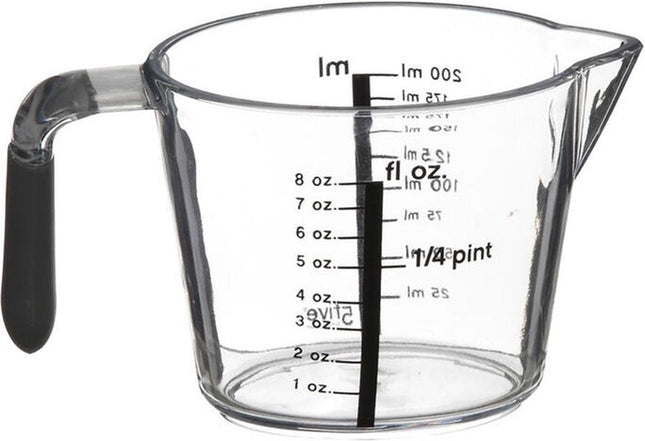 Maatbeker glas 200 ml transparant