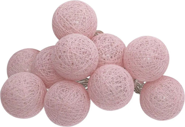 Atmosphera LED slinger 10 bollen D6 cm licht roze 1,5 meter - Sfeerverlichting