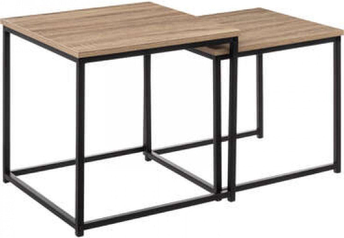 5Five Aliaj Ensemble de 2 tables d'appoint - 45 x 45 x 45 cm - Beige