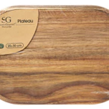 Secret de Gourmet – Servierbrett aus Akazienholz – 30×20 cm – Natürliches Design