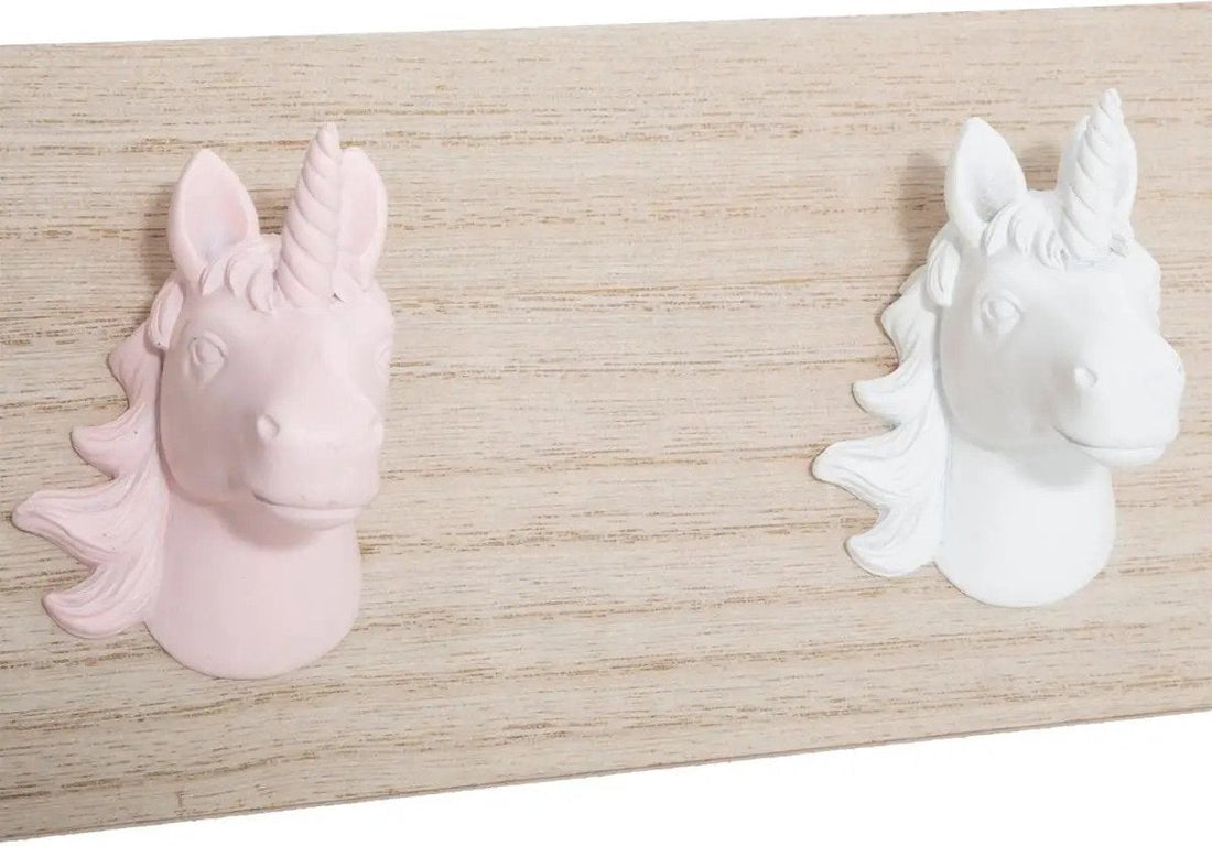 Kinderkapstok eenhoorn van Atmosphera – 5 haken, roze, wit en goud