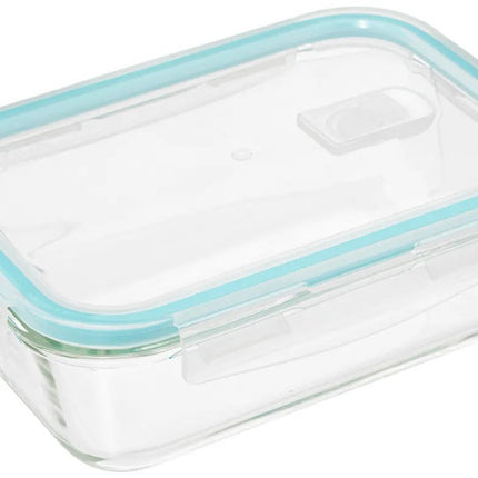 5Five Vershoudbakje met deksel - glas - luchtdicht - met clips - 21 x 15 x 7 cm - 1180 ml