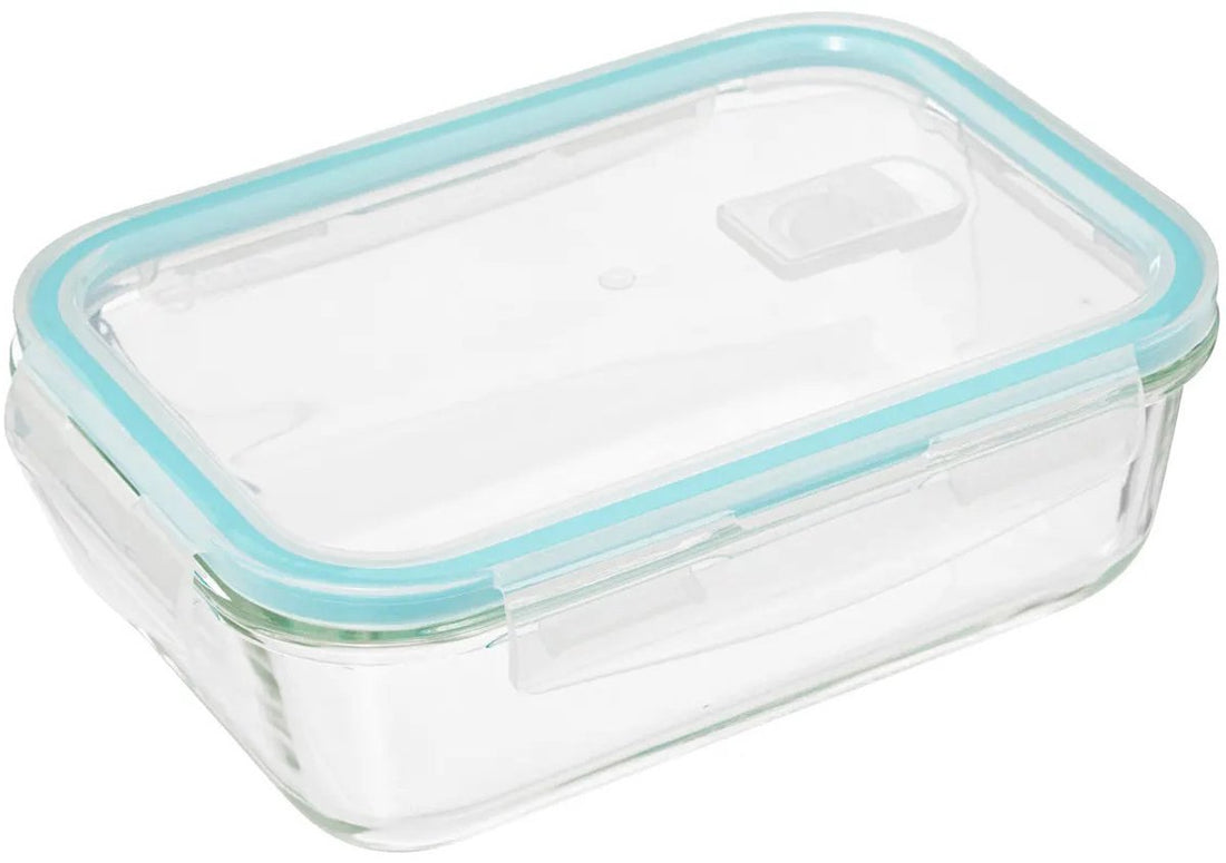 5Five vershoudbakje van glas met deksel en clips – luchtdicht, 1180 ml