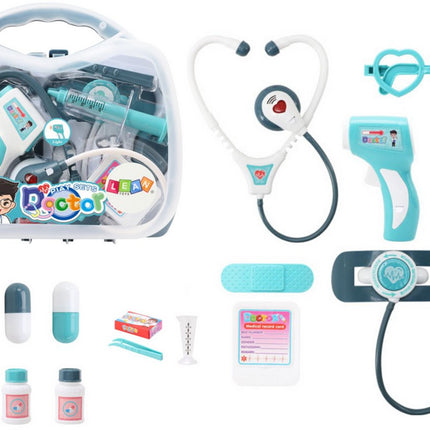Speelgoed Dokterskoffer op Rolletjes Blauw - Met Licht en Geluid - Compleet Artsenset voor Kinderen - Dokterset - Speelgoed Dokter - Speelgoeddoktersset