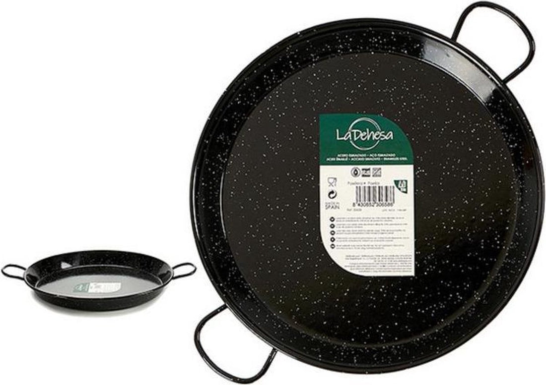 Poêle à Paella en Acier Émaillé 35 CM