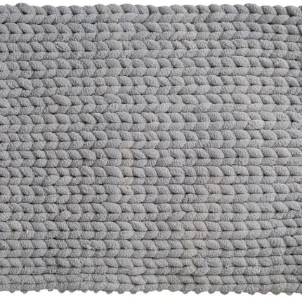 5Five extra dikke kabels Badmat - betongrijs - 50 x 75 cm - Badkamer kleedjes - dikte van 2.2 cm