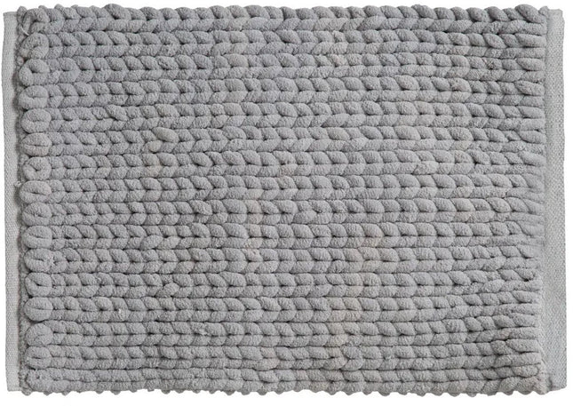 5Five extra dikke kabels Badmat - betongrijs - 50 x 75 cm - Badkamer kleedjes - dikte van 2.2 cm