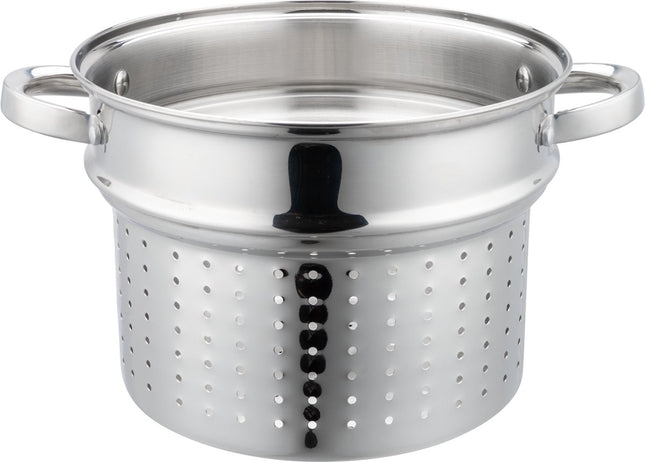 Klausberg 7738 - Kookpan met pasta inzetpan - 2 delig - 24 cm - 7.5 liter - rvs - alle warmtebronnen