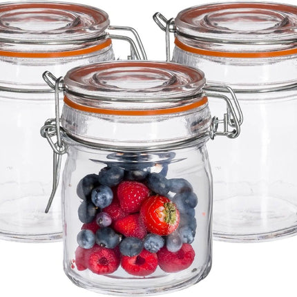 Secret de Gourmet Inmaakpot/voorraadpot - 16x stuks - 150 ml - glas met beugelsluiting - weckpot