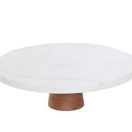 Marmorkuchenständer - Durchmesser 25 cm - Luxuriöse Kuchenplatte und Servierschale - Runder Tortenständer