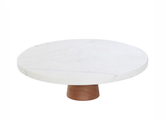 Marmorkuchenständer - Durchmesser 25 cm - Luxuriöse Kuchenplatte und Servierschale - Runder Tortenständer