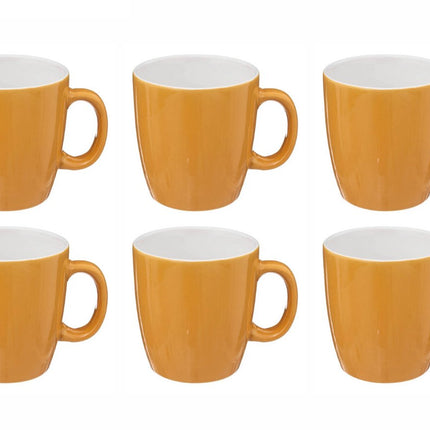 Set mit 6 Colorama Kaffeetassen – Gelb – 18 cl – Geeignet für Espresso & Cappuccino – Kaffeetassen – Gelbe Farbe – 6 Stück –