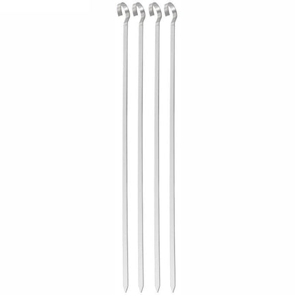 Kinghoff KH-1914 BBQ Spieß-Set 4 Stück – Edelstahl Grillspieße 35,8 cm – Geeignet für Schaschlik, Kebab und Hähnchen – BBQ Zubehör – Barbecue Geschenkset