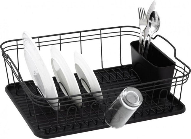 Kinghoff 1354 - Afdruiprek - Afwasdroger - Droogrek - Zwart