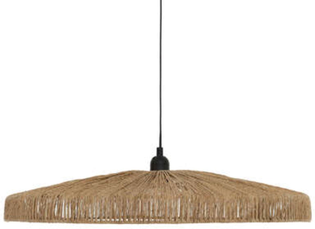 Suspension Atmosphera Bellamy jute - E27, non incluse - Ø58xH10cm - Marron