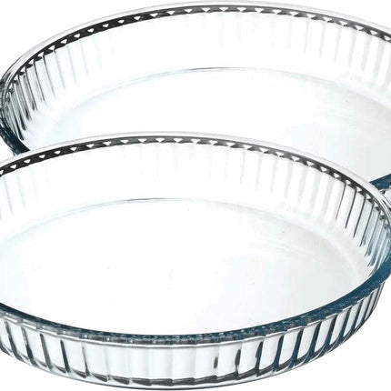 Secret de Gourmet Ovenschaal rond - Transparant Glas - D32/H5 cm - 2x