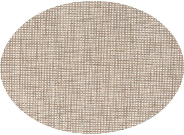 Secret De Gourmet Placemat Maoli - ovaal - naturel - 48 x 35 cm - kunststof - onderlegger - Tafel onderleggers