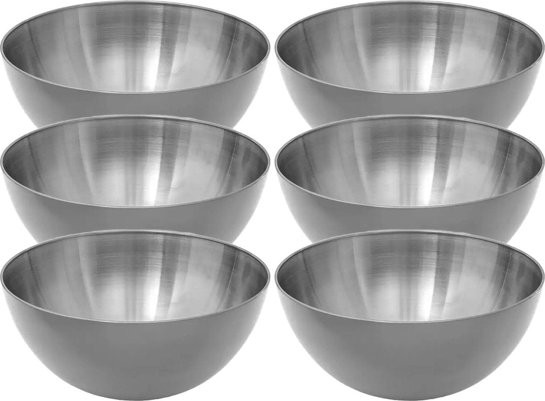 Secret de Gourmet - Bols à salade/Coupelles - Lot de 6 - Inox - D13 cm