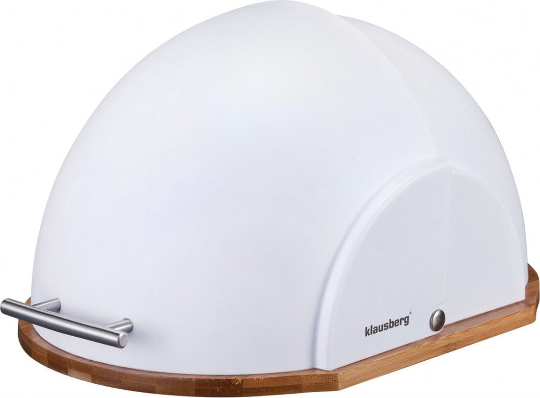 Klausberg 7287 - Bread bin - acrylic - Bamboo - White