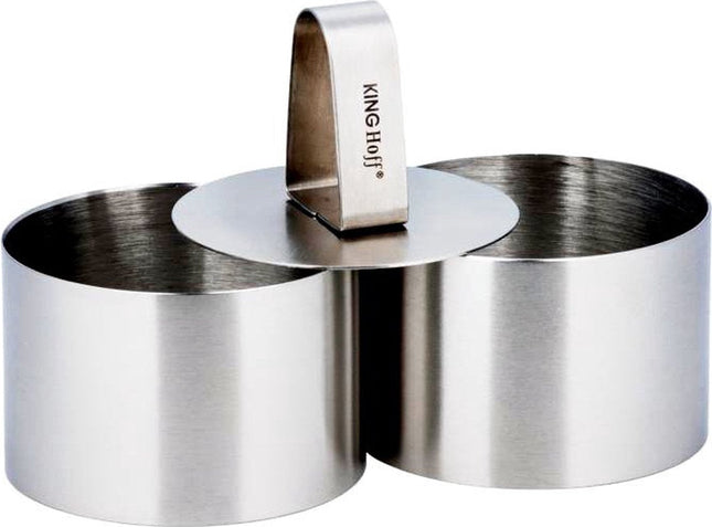 Kinghoff Garnierzylinder mit Stempel – Servierringe – 2er Set – Kochringe