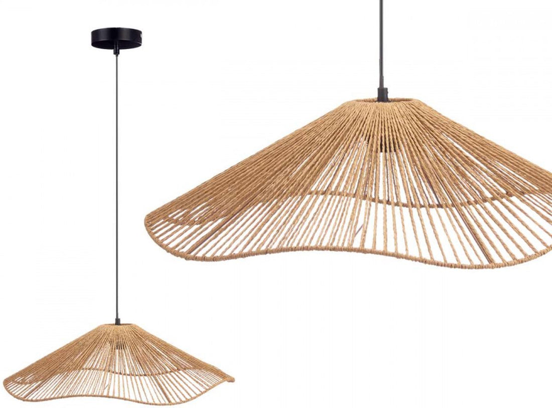 Suspension Wave - Rotin - Naturel - 55x55x16cm - GiftDecor