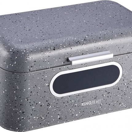 Kinghoff 1080 - Brotkasten - Grau - Edelstahl - 30x19,5x15,8 cm