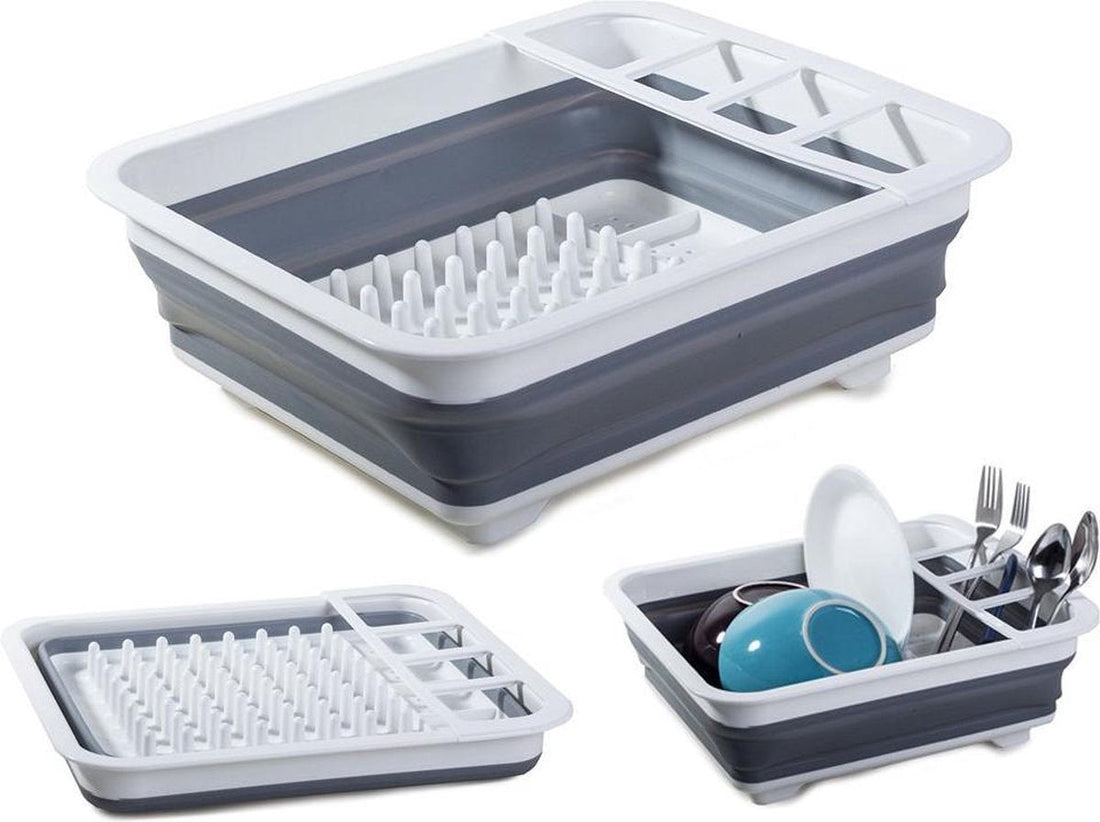 Égouttoir à vaisselle en silicone, pliable - Camping - Caravane - Camping-car