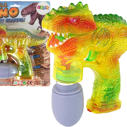 Dinosaurier Seifenblasenmaschine - Mit Eier-förmiger Blasenflüssigkeit - Spielzeug für draußen - Seifenblase - Blasenmaschine - Dino - Dinosaurier