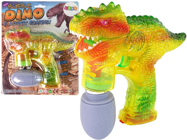 Dinosaurier Seifenblasenmaschine - Mit Eier-förmiger Blasenflüssigkeit - Spielzeug für draußen - Seifenblase - Blasenmaschine - Dino - Dinosaurier