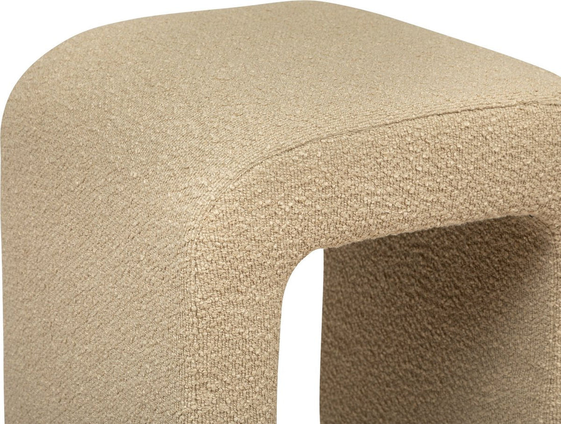 Atmosphera Sevi Pouffe - Bouclé - Beige