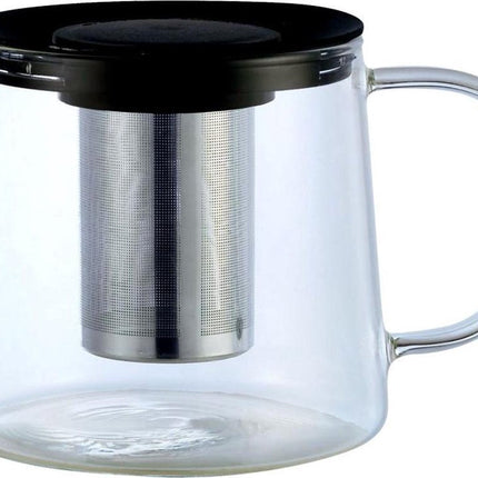 KINGHOFF Theepot met RVS filter 1,5 liter - hoogwaardig borosilicaatglas - vaatwasserbestendig