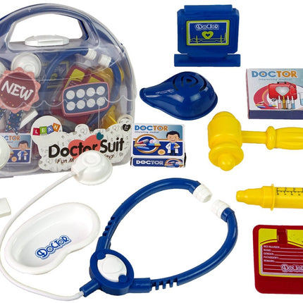 Lean Toys Arztkoffer mit Aufbewahrungskoffer - Spielzeug Arztset mit Stethoskop und Spritze - Pädagogisches Rollenspiel für Kinder ab 3 Jahren - Spielzeugdoktor
